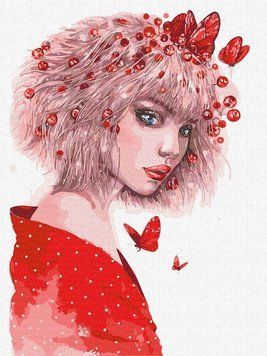Раскраски по номерам Поцелуй бабочек &copy;lesya_nedzelska_art (KHO4955) Идейка (Без коробки) 30 х 40 см