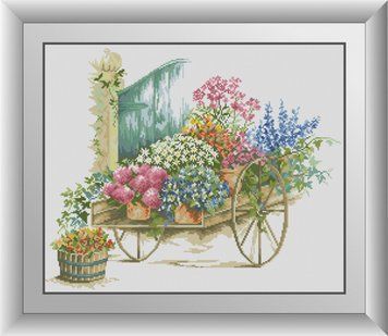 Картина стразами Цветочная композиция Dream Art (DA-30657, Без подрамника) 48 х 58 см фото интернет-магазина Raskraski.com.ua