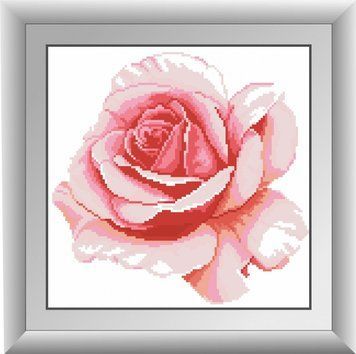 Мозаїка алмазна Роза (квадратні камені, повна зашивання) Dream Art (DA-30310) 30 х 30 см фото інтернет-магазину Raskraski.com.ua