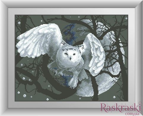 Алмазная живопись Ночная сова (квадратные камни, полная зашивка) Dream Art (DA-30527, Без подрамника) фото интернет-магазина Raskraski.com.ua