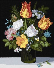 Холст для рисования Натюрморт с цветами в стакане ©Ambrosius Bosschaert de Oude (KHO3223) Идейка (Без коробки)