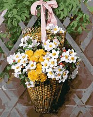 Картина по номерам Плетеная корзина с цветами ©Paul De Longpre (KHO2097) Идейка (Без коробки)