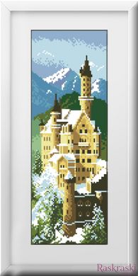 Картина из страз Замок Нойшванштайн (полная зашивка, квадратные камни) Dream Art (DA-30128, Без подрамника) фото интернет-магазина Raskraski.com.ua