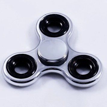 Спиннер Tri Fidget Металлик (Хром Черный)