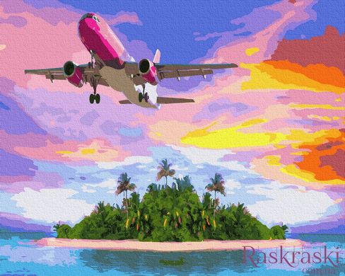 Рисование по номерам Полет над островом (BK-GX34499) (Без коробки)