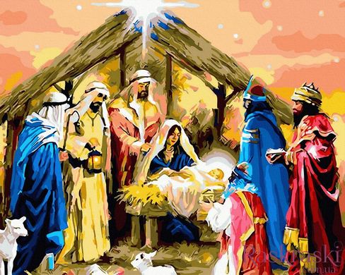 Картина за номерами Народження Ісуса (BRM30508) фото інтернет-магазину Raskraski.com.ua