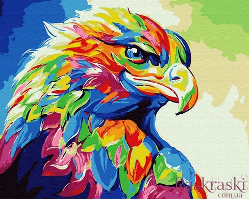 Картина раскраска Радужный орёл (BK-GX30901) (Без коробки)