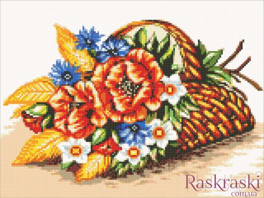Алмазна мозаїка Польові квіти ТМ Алмазная мозаика (DM-307) фото інтернет-магазину Raskraski.com.ua