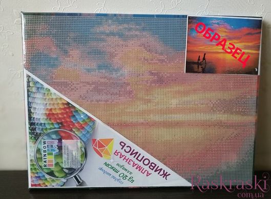 Картина из мозаики Лев в цветах Rainbow Art (EJ646, На подрамнике) фото интернет-магазина Raskraski.com.ua