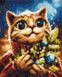 Картина за номерами Новорічний котик © Маріанна Пащук (BSM-B53870) — фото комплектації набору