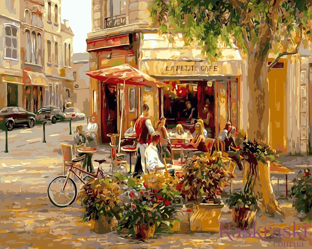 французское кафе картина