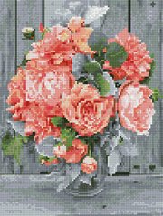 Картина алмазами Розовые розы Rainbow Art (EJ1395, На подрамнике) фото интернет-магазина Raskraski.com.ua