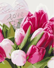 Картины по номерам Тюльпаны с любовью (BSM-B51324) фото интернет-магазина Raskraski.com.ua