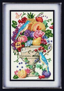Алмазная картина Фруктовая чаша (полная зашивка, квадратные камни) Dream Art (DA-30027, Без подрамника) 21 х 33 см фото интернет-магазина Raskraski.com.ua