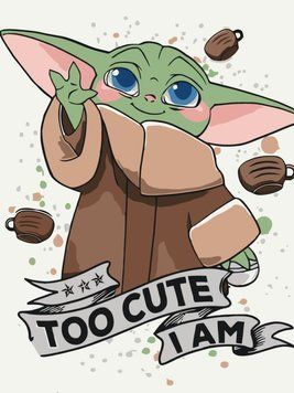 Картина по номерам Cute Grogu (ACR-16134-AC) ArtCraft (Без коробки) 30 х 40 см