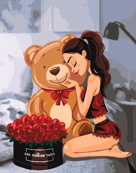 Картина по номерам One million roses (KHO4606) Идейка (Без коробки)