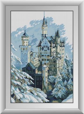 Картина стразами Зимний замок (полная зашивка, квадратные камни) Dream Art (DA-30129, Без подрамника) 49 х 72 см фото интернет-магазина Raskraski.com.ua
