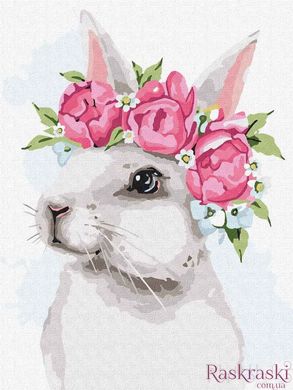 Картина по номерам Белый кролик (KHO4257) Идейка (Без коробки)