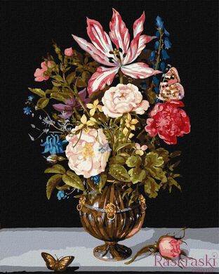 Живопис по номерам Квітуча композиція ©Ambrosius Bosschaert de Oude (KHO3224) Идейка (Без коробки)