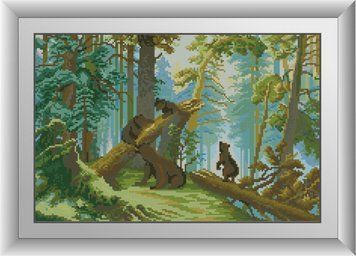 Набір алмазної вишивки Ранок у сосновому лісі Dream Art (DA-30607) 31 х 47 см фото інтернет-магазину Raskraski.com.ua