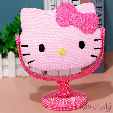 Дзеркало з алмазною мозаїкою рожеве Hello Kitty НікіТошка (MOLD15176)