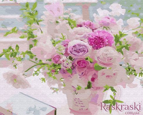 Картина за номерами Рожевий букет (BK-GX35617) (Без коробки)