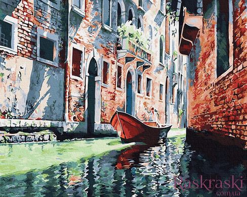 Картина по номерам Гондола на канале Венеции (BK-GX31590) (Без коробки)
