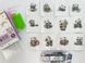 Картина алмазами Наклейки с органайзером панды ColorArt (CLR-SK10, ) — фото комплектации набора