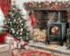 Раскраска для взрослых Рождественский очаг (BRM21291) — фото комплектации набора