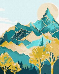 Картина за номерами Гірські вершини з фарбами металік extra ©art_selena_ua (KHO5104) Ідейка (Без коробки)