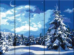 Раскраска по номерам на дереве Зима (ASW225) ArtStory фото интернет-магазина Raskraski.com.ua