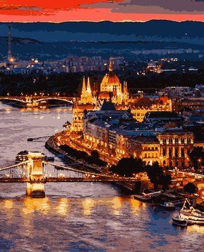 Картина за номерами Чарівний Будапешт (ART-B-4370) Artissimo 40 х 50 см фото інтернет-магазину Raskraski.com.ua
