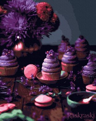Картина раскраска Фиолетовый десерт (BRM39479) фото интернет-магазина Raskraski.com.ua