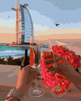 Раскраска по номерам Вечерняя романтика в Дубае (BK-GX36349) (Без коробки)