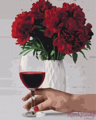 Картина по номерам Пионовидное вино (BS52524) (Без коробки)