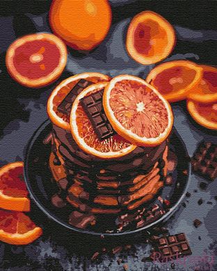Малювання по номерам Апельсиново-шоколадна насолода (KH5593) Идейка фото інтернет-магазину Raskraski.com.ua