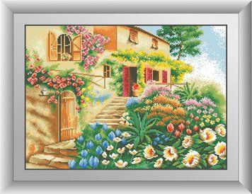 Картина мозаїка Вілла (квадратні камені, повна зашивання) Dream Art (DA-30426) 43 х 60 см фото інтернет-магазину Raskraski.com.ua