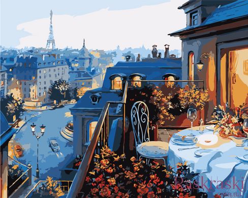Картины по номерам Парижский балкон (BRM7255) фото интернет-магазина Raskraski.com.ua