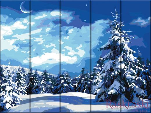 Розмальовка по номерах на дереві Зима (ASW225) ArtStory фото інтернет-магазину Raskraski.com.ua