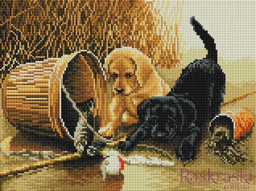 Набір алмазна вишивка Ігриві собачки ColorArt (CLR-PST400) фото інтернет-магазину Raskraski.com.ua