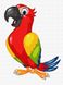 Картина по цифрам Барвистий папуга (MEX6425) BrushMe — фото комплектації набору