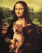 Картина за номерами Мона Ліза з собачкою (ANG355) (Без коробки)