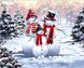 Картина за номерами Сімейство сніговиків (MR-Q294) Mariposa — фото комплектації набору
