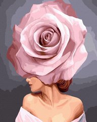 Розмальовка по номерах Дівчина-троянда (BK-GX42091) (Без коробки)