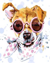 Картина по номерам Собака в очках (SR-SS-6423) Strateg (Без коробки)