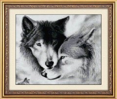 Картина алмазная вышивка Влюбленне волки (полная зашивка, квадратные камни) Dream Art (DA-30081, Без подрамника) фото интернет-магазина Raskraski.com.ua