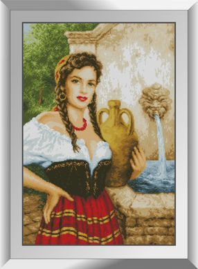 Мозаика алмазная Девушка с кувшином Dream Art (DA-31321, Без подрамника) 50 x 72 см фото интернет-магазина Raskraski.com.ua