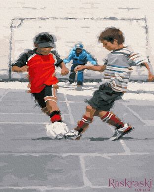Картина по номерам Маленькие футболисты (BRM23654) фото интернет-магазина Raskraski.com.ua