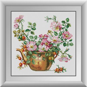 Мозаика алмазная Шиповник Dream Art (DA-30661, Без подрамника) 44 х 44 см фото интернет-магазина Raskraski.com.ua