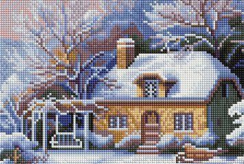 Картина зі страз Зимова казка ColorArt (CLR-DT726) 20 х 30 см фото інтернет-магазину Raskraski.com.ua